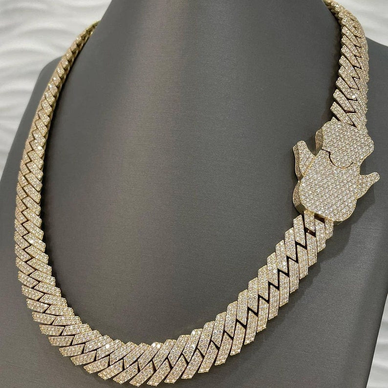 Big Cuban Link Chain, 15MM Diamond Cuban Link Chain