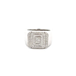 Load image into Gallery viewer, Silver Diamond Men&#39;s Ring | Round cut | Moissanite Diamonds | Party Ring | Hip hop Ring
