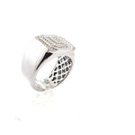 Load image into Gallery viewer, Silver Diamond Men&#39;s Ring | Round cut | Moissanite Diamonds | Party Ring | Hip hop Ring
