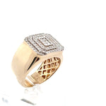 Load image into Gallery viewer, Silver Diamond Men&#39;s Ring | Round cut | Moissanite Diamonds | Party Ring | Hip hop Ring
