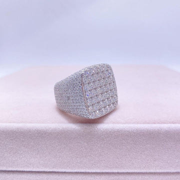 Moissanite Diamond Championship Ring, Custom Letter Ring Moissanite Diamond