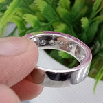 Load image into Gallery viewer, Lab Grown Diamond or Moissanite Eternity Wedding Ring - Unisex Engagement band image 3