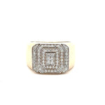 Load image into Gallery viewer, Silver Diamond Men&#39;s Ring | Round cut | Moissanite Diamonds | Party Ring | Hip hop Ring
