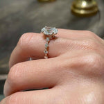Load image into Gallery viewer, 3.5ct Oval Moissanite Ring: 10kt Solid Gold Anniversary Ring image 3