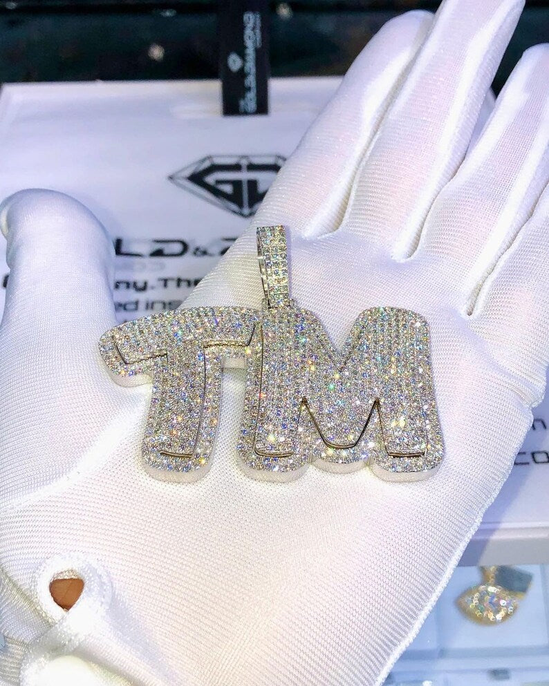 Iced Out Pendant 13.60 ct TM Hip Hop Pendant