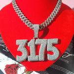 Load image into Gallery viewer, Iced Out Custom Two-Line Name Necklace with Cuban Chain: Customize Letter Pendant, Personalized Jewelry image 3