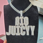Load image into Gallery viewer, Iced Out Custom Two-Line Name Necklace with Cuban Chain: Customize Letter Pendant, Personalized Jewelry image 4