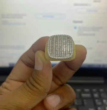 4.55 Ct Hip Hop Ring in Moissanite Diamond