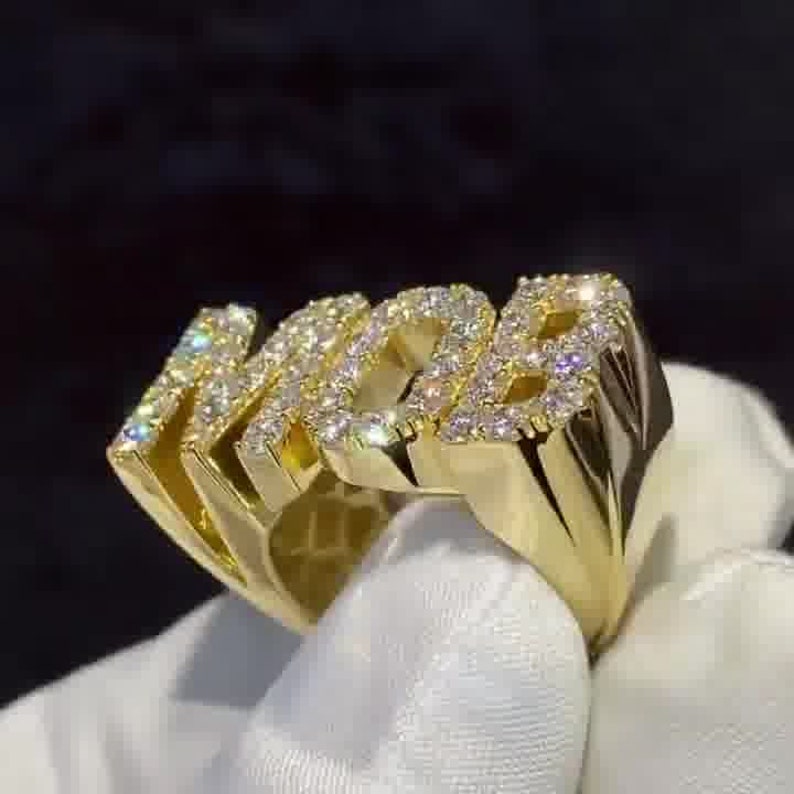 MOB Name Iced Out Ring