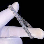 Load image into Gallery viewer, Moissanite Bracelet, Fully Iced out Pear Cut Bracelet
