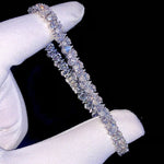 Load image into Gallery viewer, Moissanite Bracelet, Fully Iced out Pear Cut Bracelet
