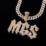 Load image into Gallery viewer, Iced Out Personalized Thorn Letters Pendant Name Necklace,Custom Cuban Link Chain,Hip Hop Jewelry,Customized Birthday Gift for Him