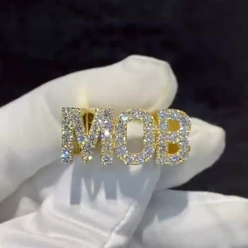MOB Name Iced Out Ring