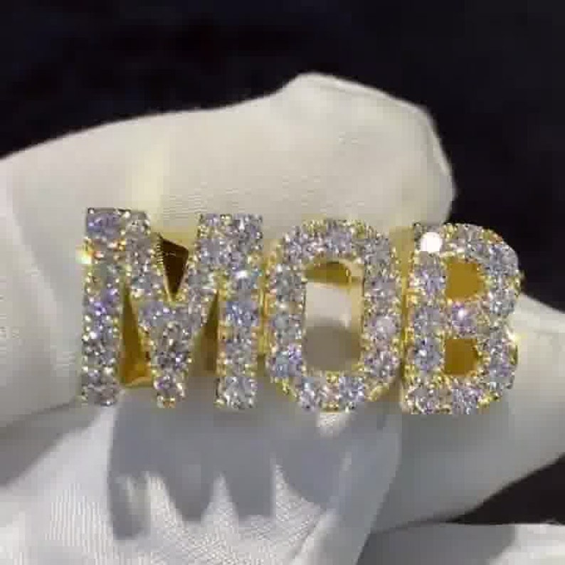 MOB Name Iced Out Ring
