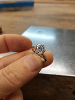 Load image into Gallery viewer, 2ct Round Moissanite Engagement Ring: 14k Solid Gold Solitaire image 3