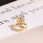 Load image into Gallery viewer, Solid Gold 3mm Band Round Moissanite Engagement Ring, Aniversary Gift for Her, RS-0327-6-A image 10