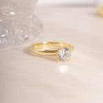 Load image into Gallery viewer, gold solitaire anniversary ring