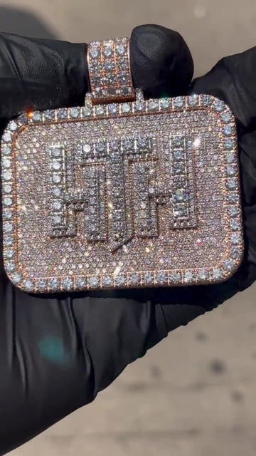 Custom Made Iced Out Hip Hop Pendant HTH Rose Gold