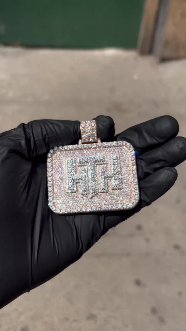 Custom Made Iced Out Hip Hop Pendant HTH Rose Gold