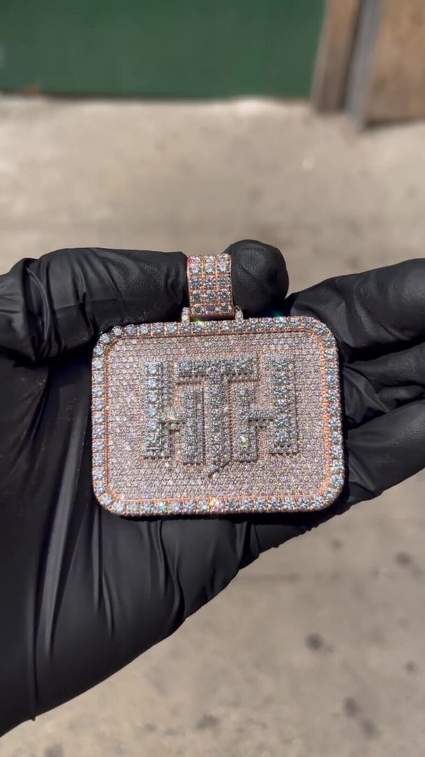 Custom Made Iced Out Hip Hop Pendant HTH Rose Gold