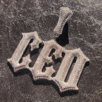 Load image into Gallery viewer, Iced Out Custom Name Necklace: Thorn Letter Pendant,Cuban Link Chain image 11