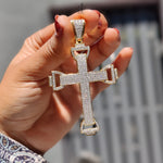 Load image into Gallery viewer, Moissanite Jesus Pendant, Moissanite Cross Pendant
