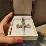 Load image into Gallery viewer, Moissanite Jesus Pendant, Moissanite Cross Pendant
