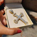 Load image into Gallery viewer, Moissanite Jesus Pendant, Moissanite Cross Pendant
