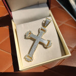 Load image into Gallery viewer, Moissanite Jesus Pendant, Moissanite Cross Pendant
