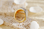 Load image into Gallery viewer, Square Iced Out Diamond Ring 925 Silver With Gold Plated
