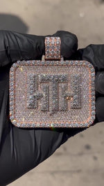 Load image into Gallery viewer, Custom Made Iced Out Hip Hop Pendant HTH Rose Gold
