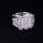 Load image into Gallery viewer, Princess Cut Iced Out Moissanite Hip Hop Ring 925 Silver Iced Out Ring
