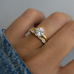 Load image into Gallery viewer, Round Solitaire Ring, Wedding Ring, Engagement Ring, Anniversary Ring, Diamond Ring, Cubic Zirconia Ring, Statement Ring, Gift for Wife image 3