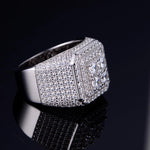 Load image into Gallery viewer, Large Octagon Moissanite Silver Ring
