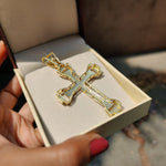 Load image into Gallery viewer, Moissanite Jesus Pendant, Moissanite Cross Pendant
