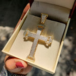 Load image into Gallery viewer, Moissanite Jesus Pendant, Moissanite Cross Pendant
