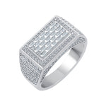 Load image into Gallery viewer, 1.60 Cts Men&#39;s Iced Out Ring, Hip Hop Round &amp; Baguette Cut Moissanite
