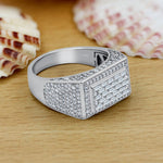 Load image into Gallery viewer, 1.60 Cts Men&#39;s Iced Out Ring, Hip Hop Round &amp; Baguette Cut Moissanite
