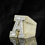 Load image into Gallery viewer, &#39;A&#39; Customized Ring, Iced Out Initial Letter Ring
