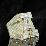 Load image into Gallery viewer, &#39;A&#39; Customized Ring, Iced Out Initial Letter Ring
