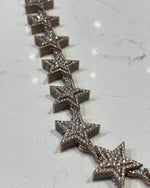 Load image into Gallery viewer, Mens Cuban Link Silver Chain Star Design
