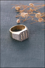Load image into Gallery viewer, Men&#39;s Baguette Diamond Ring, Custom Iced Out Ring
