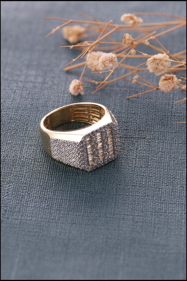 Men's Baguette Diamond Ring, Custom Iced Out Ring