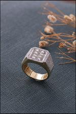 Load image into Gallery viewer, Men&#39;s Baguette Diamond Ring, Custom Iced Out Ring
