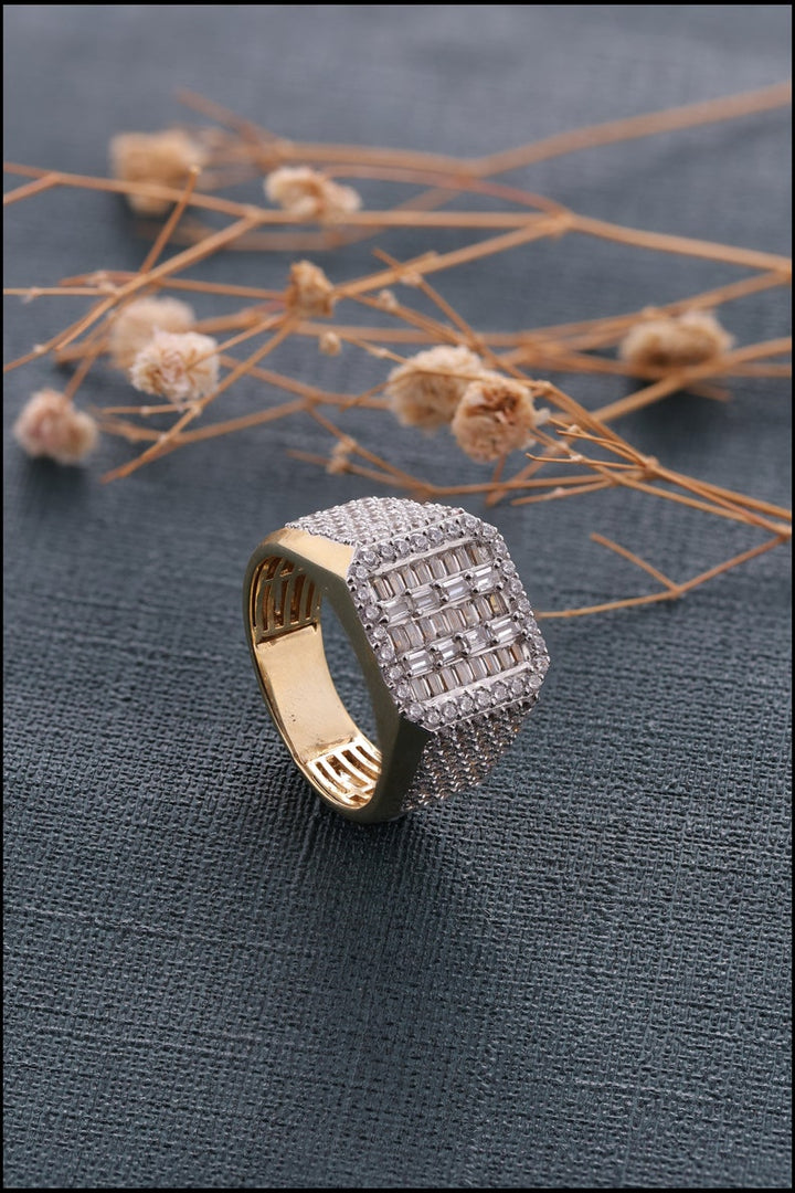 Men's Baguette Diamond Ring, Custom Iced Out Ring