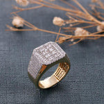 Load image into Gallery viewer, Men&#39;s Baguette Diamond Ring, Custom Iced Out Ring
