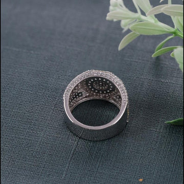 Two Tone Iced Out Ring