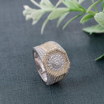 Load image into Gallery viewer, Two Tone Iced Out Ring

