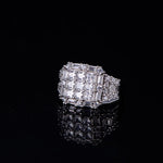 Load image into Gallery viewer, Princess Cut Iced Out Moissanite Hip Hop Ring 925 Silver Iced Out Ring
