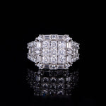 Load image into Gallery viewer, Princess Cut Iced Out Moissanite Hip Hop Ring 925 Silver Iced Out Ring

